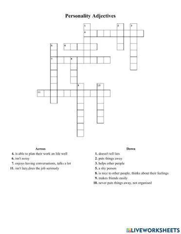 Personality Adjectives