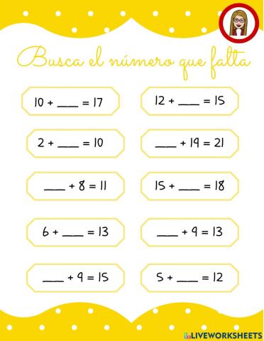 Busca el Nº que falta