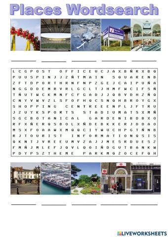 Places in the city wordsearch tiger 6 macmillan