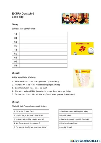 EXTRA Deutsch 6 Lotto Tag