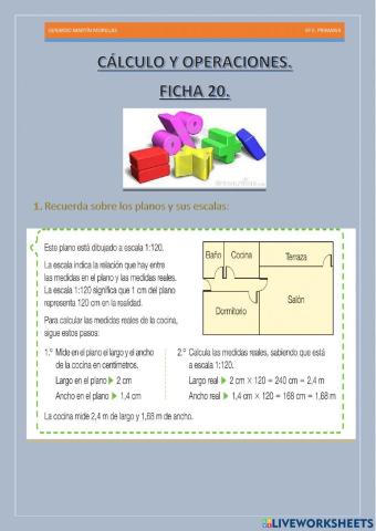 Cálculo y operaciones. Ficha 20.