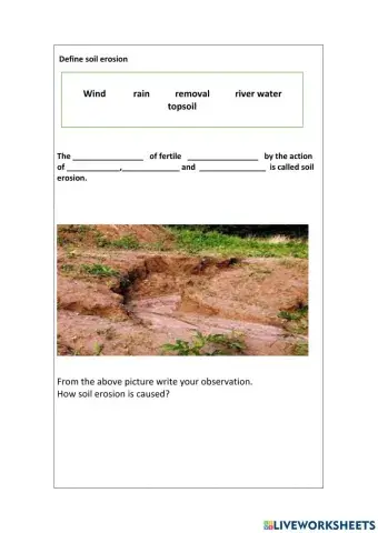 Soil erosion