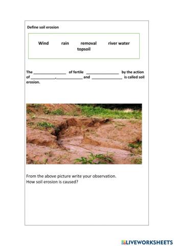 Soil erosion