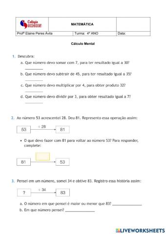 Cálculo Mental
