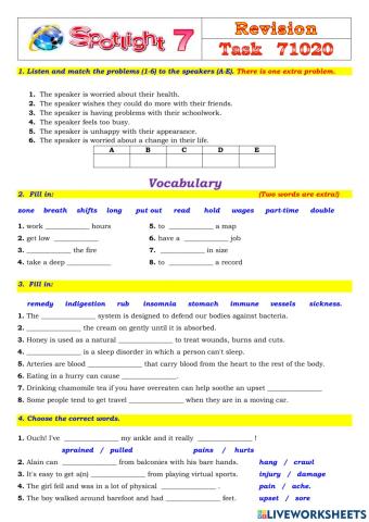 Spotlight 7 Task 71020