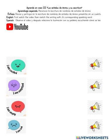 Aprende en casa III Los estados de ánimo y su escritura