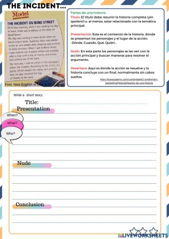 The incident. writing