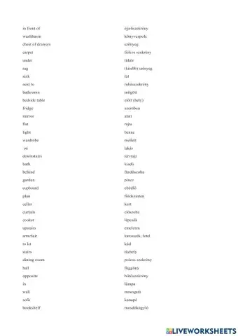 Ptoject1 unit 5 szókincs 1