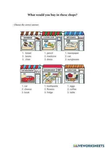 What would you buy in these shops