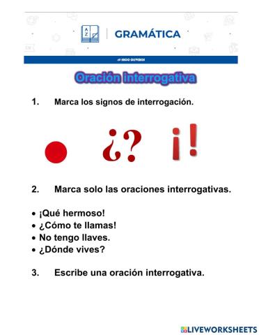 La oración interrogativa