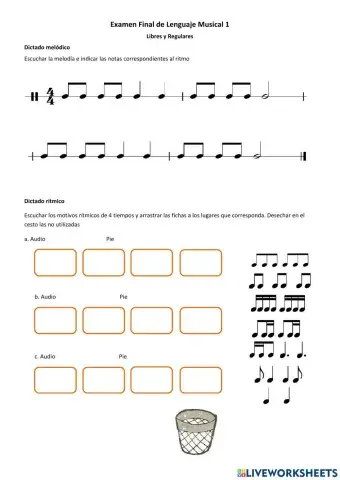 Examen lenguaje musical 1 2021