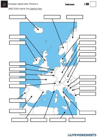 European capital cities. Practice 4