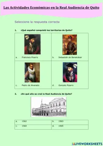 Las Actividades Económicas en la Real Audiencia de Quito