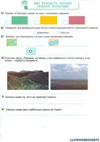 Які бувають форми земної поверхні