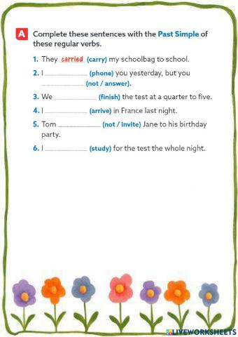 Simple past - Regular verbs