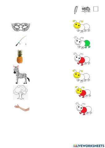 Raupe A-Wörter Viereck