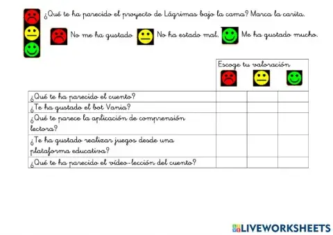 Escala de valoración E. Infantil