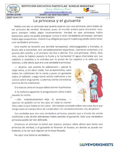 La princesa y el guisante