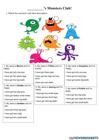 Read and find the mosnter