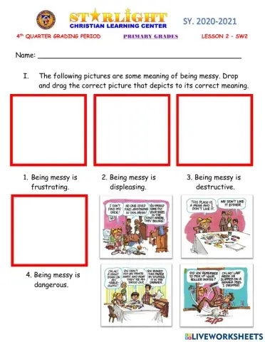 ESP-CL (PRIMARY) - 4th QTR SW LESSON 2: BEING MESSY