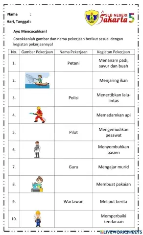 Pekerjaan dan Kegiatannya