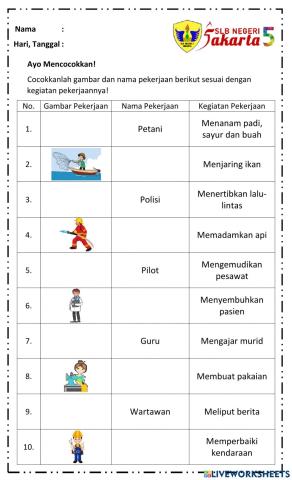 Pekerjaan dan Kegiatannya