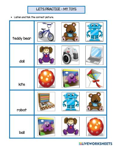 Let's practice - my toys