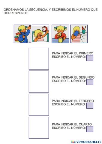 Ordenamos la secuencia