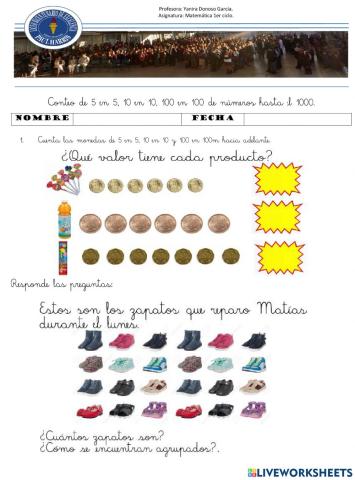 Conteo de números hasta el 1000