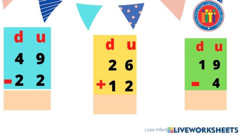 Suma y resta de dos cifras