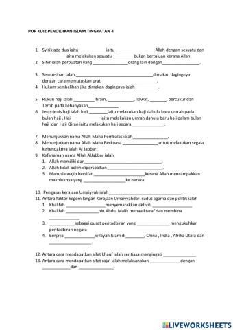 Pop kuiz tingkatan 4