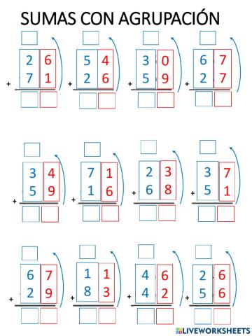 Sumas con agrupación