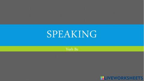 Verb be questions - speaking