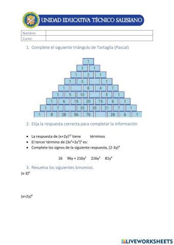 Binomio de Newton