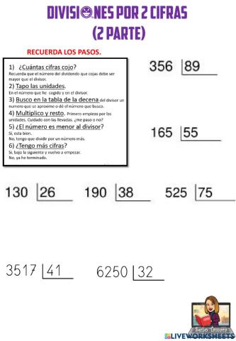 Divisiones 2 cifras
