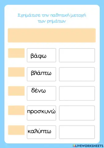 Σχηματισμός παθητικής μετοχής