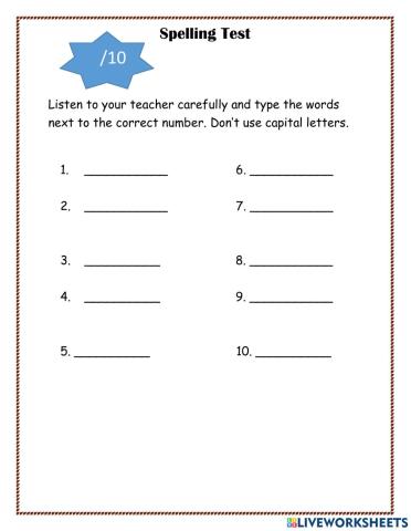 Spelling Test