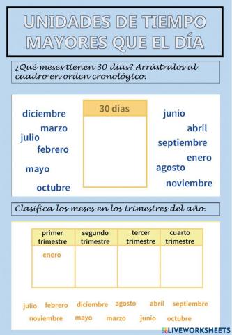 Unidades de tiempo mayores que el día