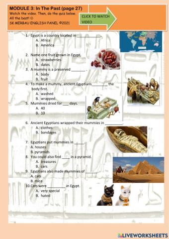 Module 3: in the past