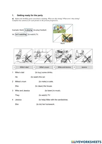 Present progressive exercise