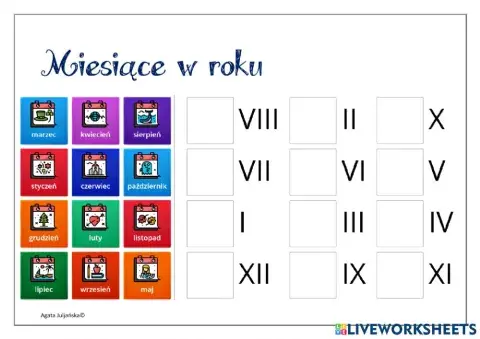Dni tygodnia i miesiące w roku