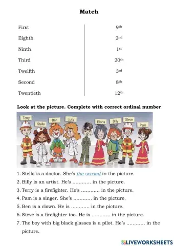 Ordinals for kids