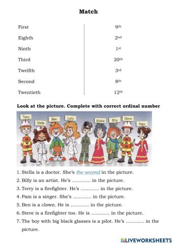 Ordinals for kids