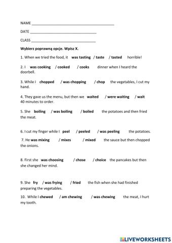 Short test : grammar