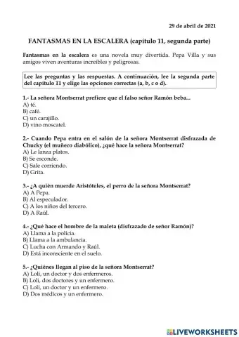 Fantasmas en la escalera Capítulo 11 Segunda parte