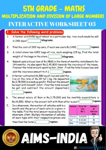 5th-maths-ps03-multiplication and division of large numbers  - ch 03