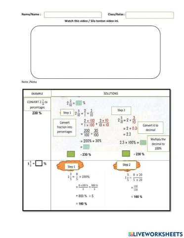 Fractions,decimal and percentages