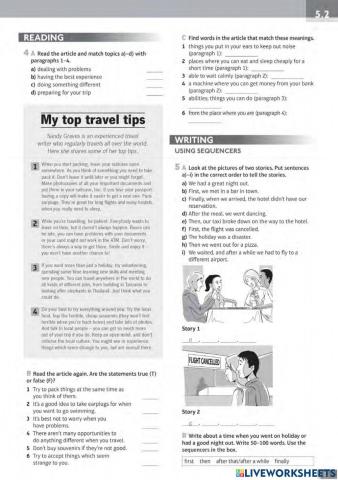 Travel - Reading comprehension