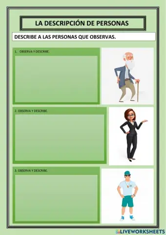 La descripción de personas