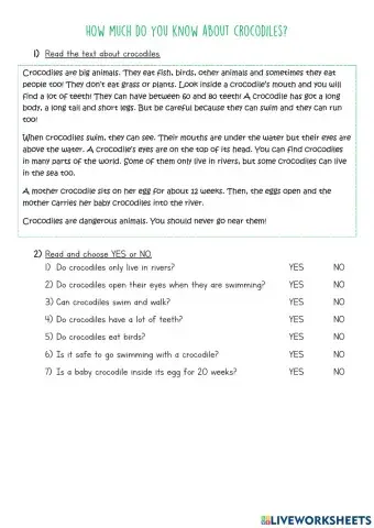 How much do you know about crocodiles?